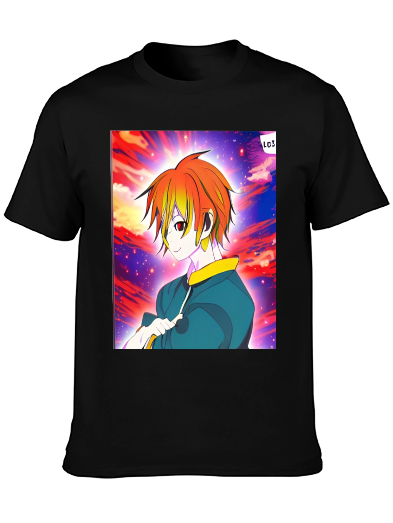Anime Character Graphic Black T-Shirt