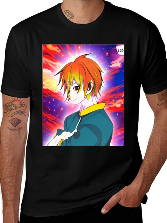 Anime Character Graphic Black T-Shirt