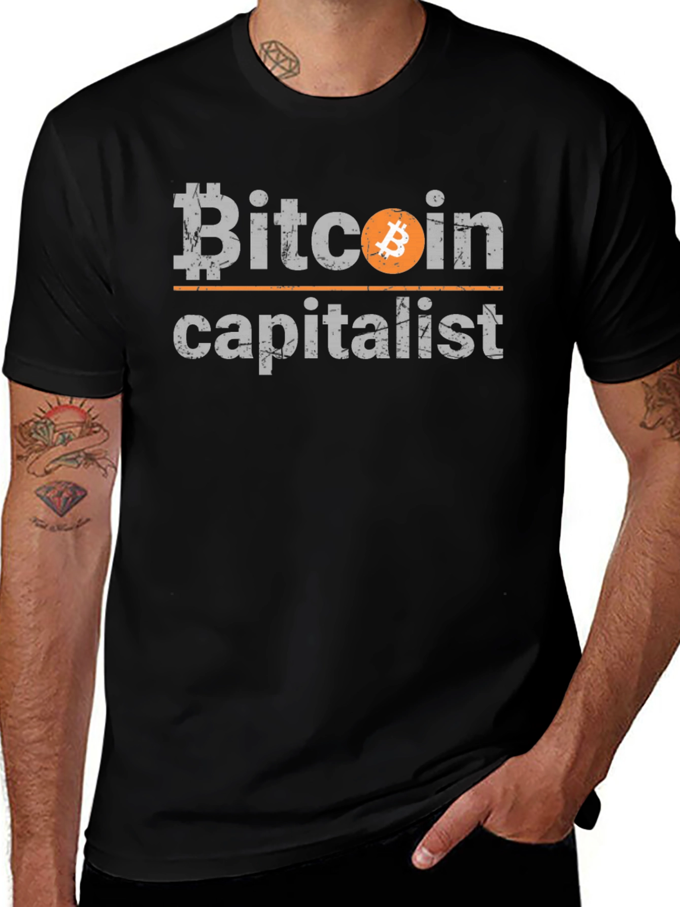 Bitcoin Capitalist Graphic Tee - Cryptocurrency T-Shirt