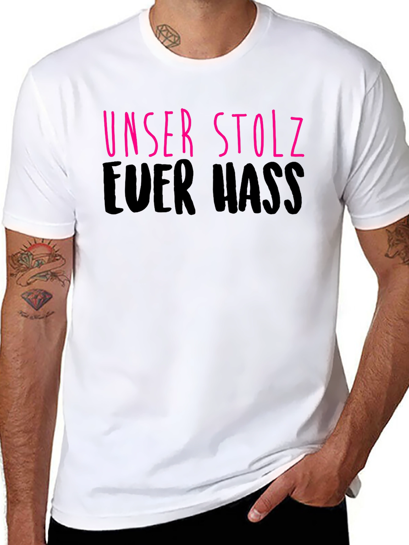 Unser Stolz Euer Hass Black Graphic Tee