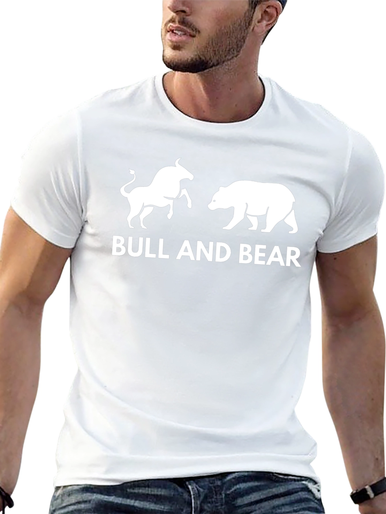 Bull and Bear Black Graphic Tee