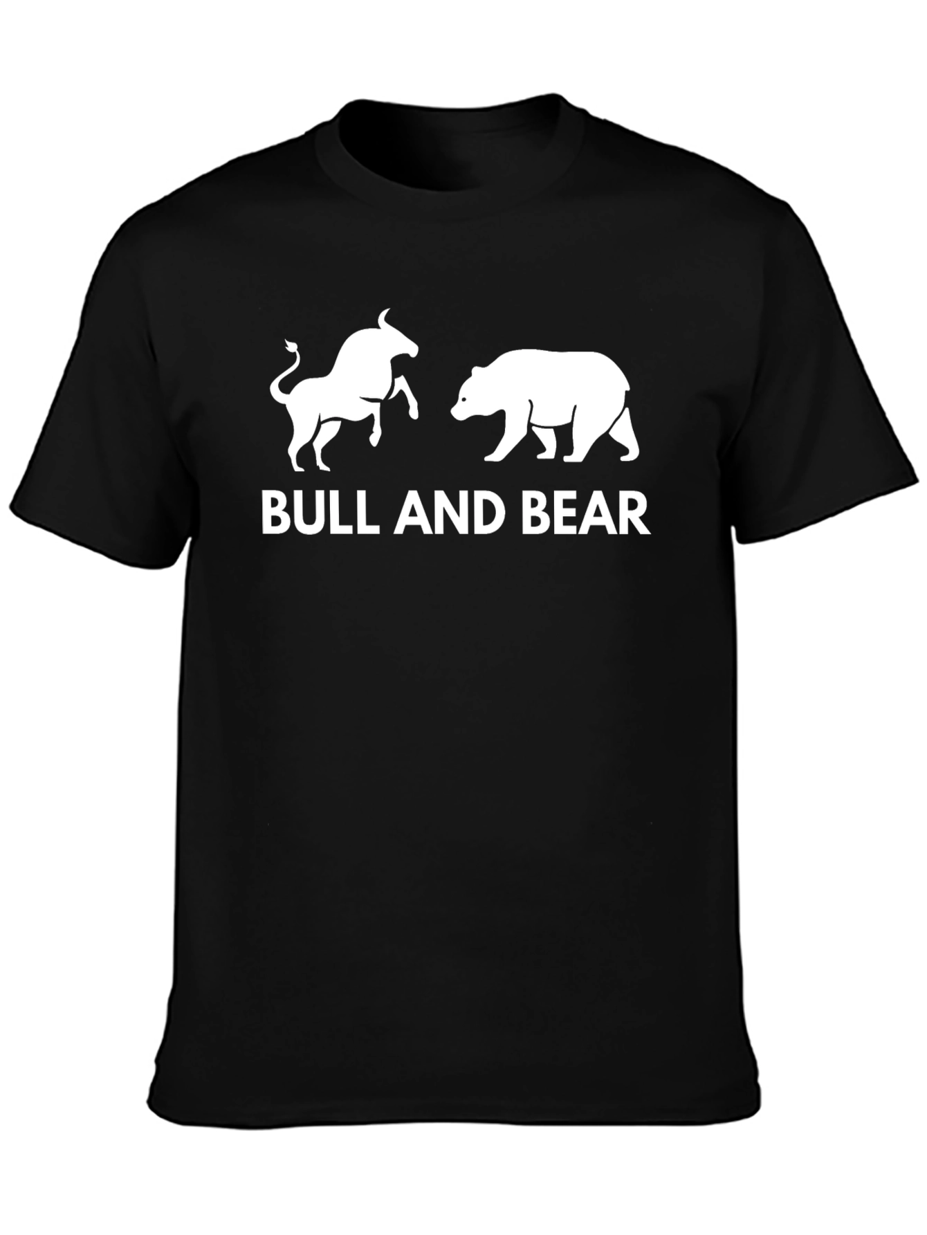 Bull and Bear Black Graphic Tee