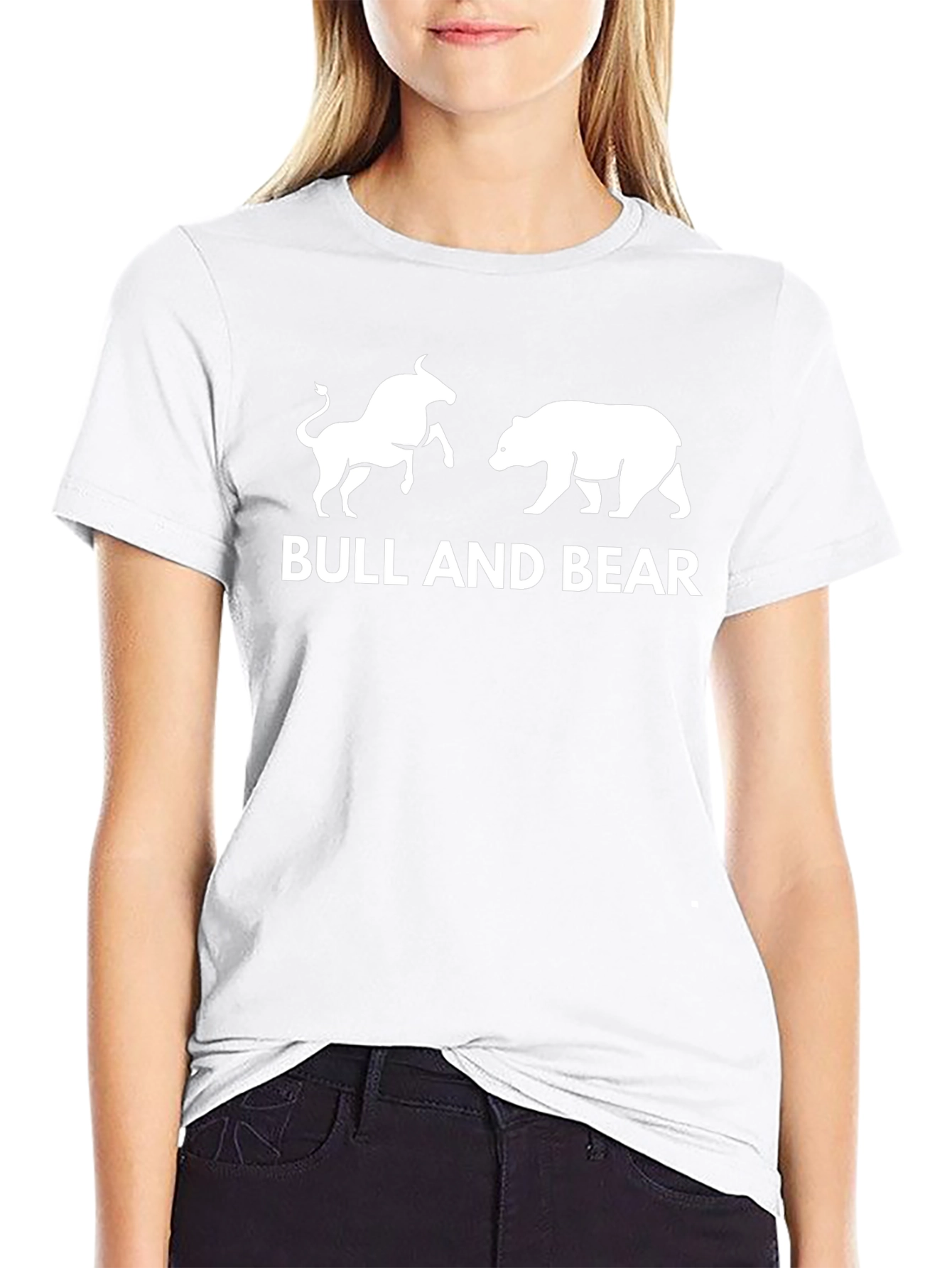 Bull and Bear Black Graphic Tee