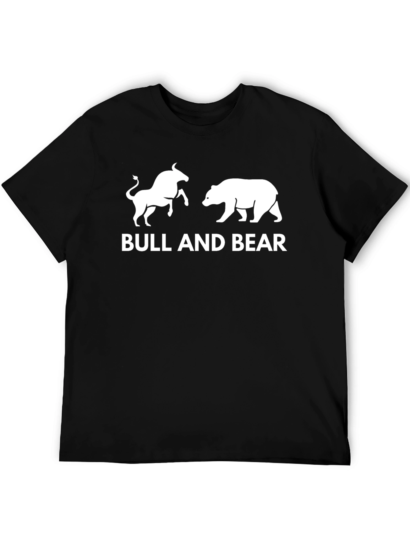 Bull and Bear Black Graphic Tee