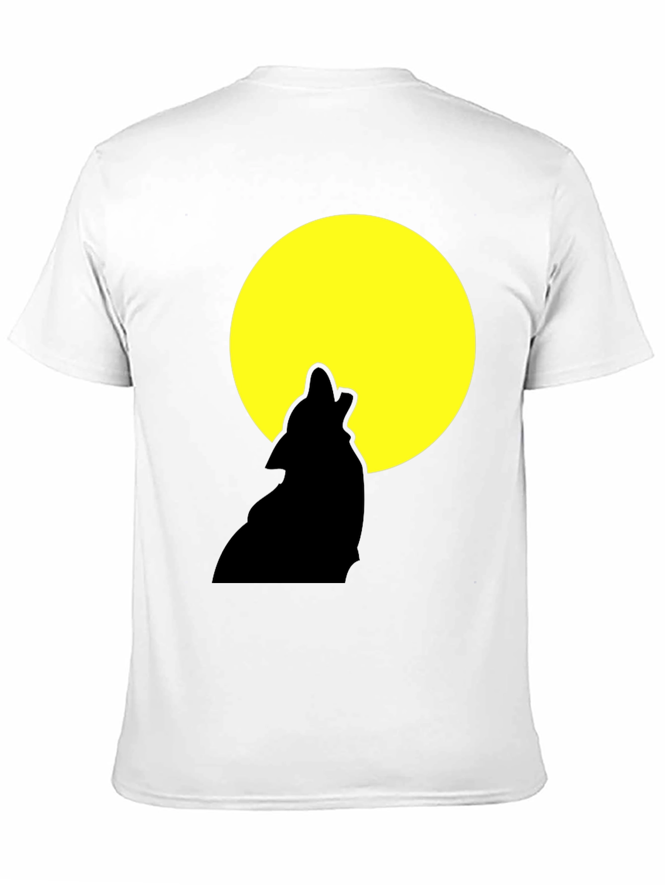 Wolf Howling at Moon Graphic Tee - Black