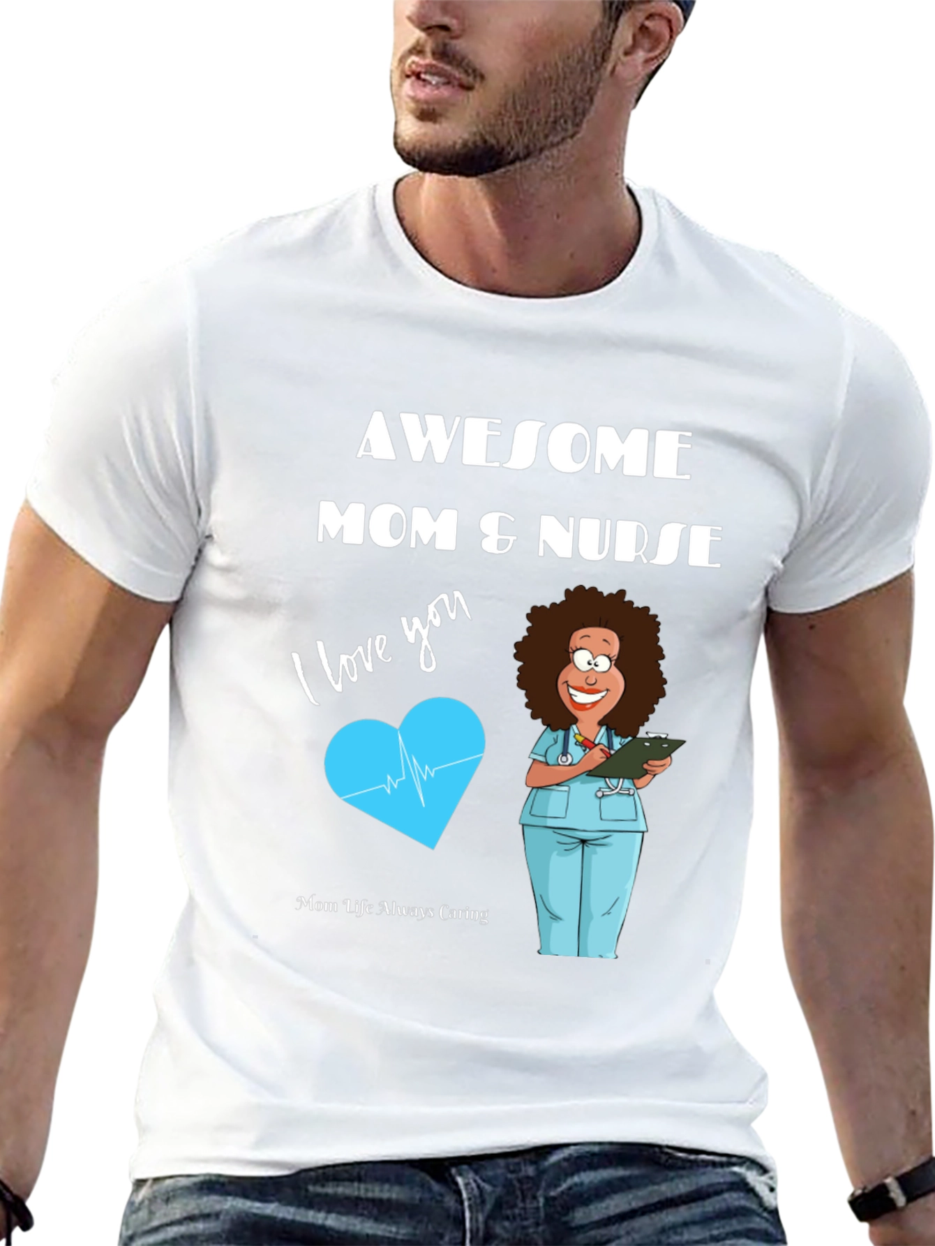 Awesome Mom & Nurse Graphic Tee