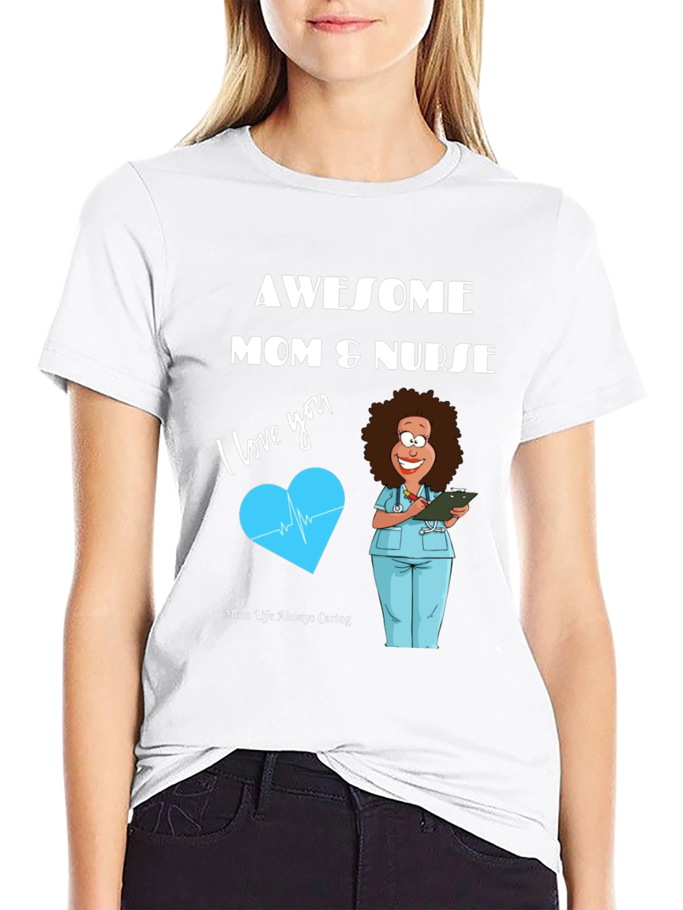 Awesome Mom & Nurse Graphic Tee