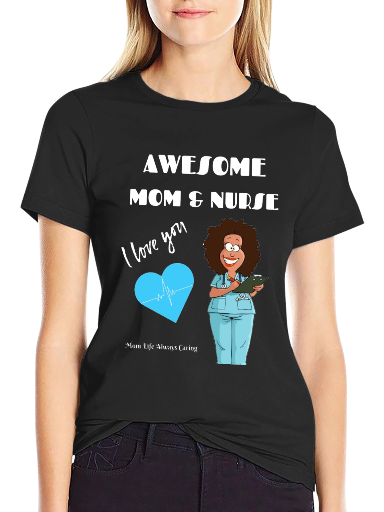 Awesome Mom & Nurse Graphic Tee