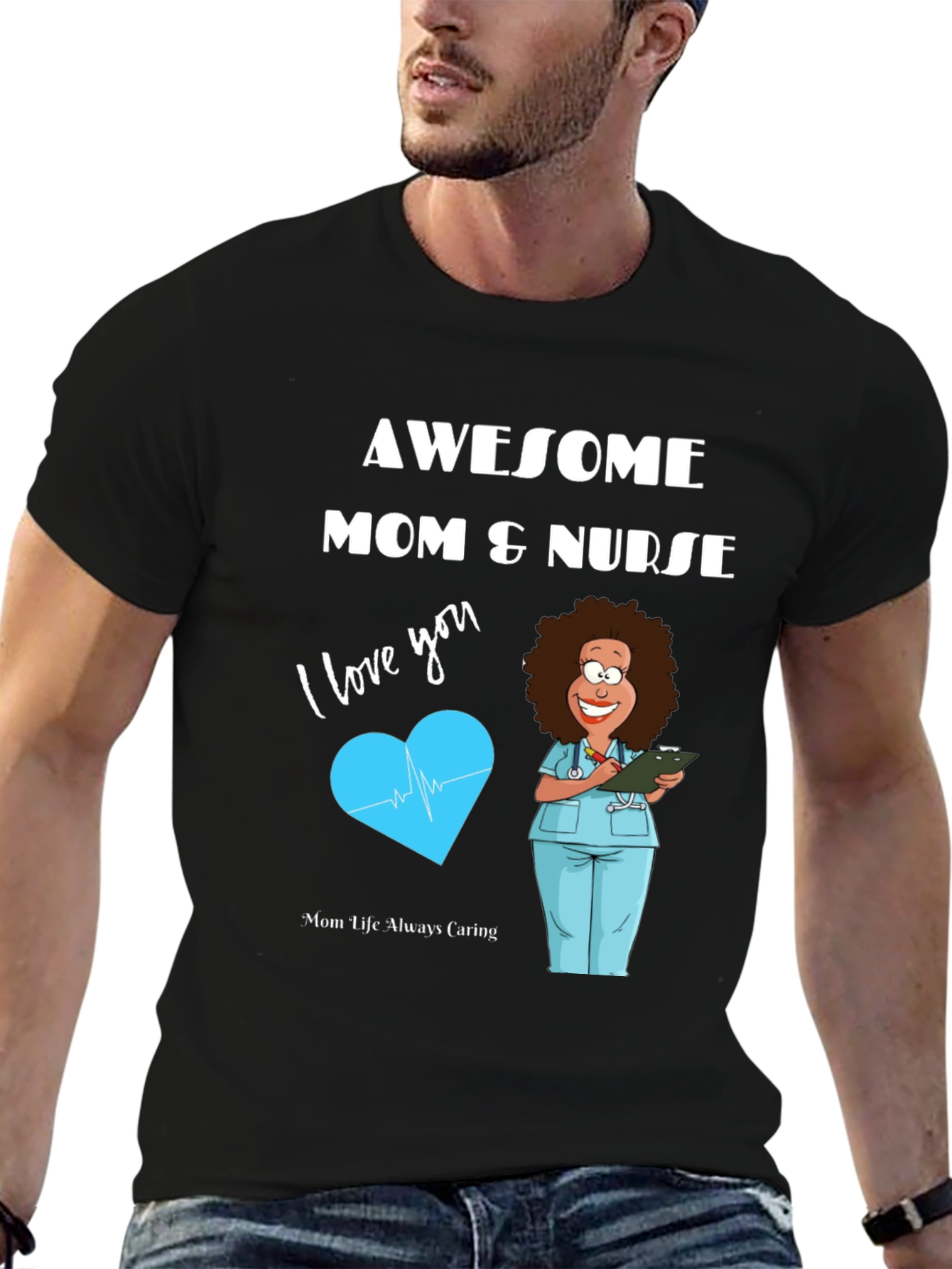 Awesome Mom & Nurse Graphic Tee