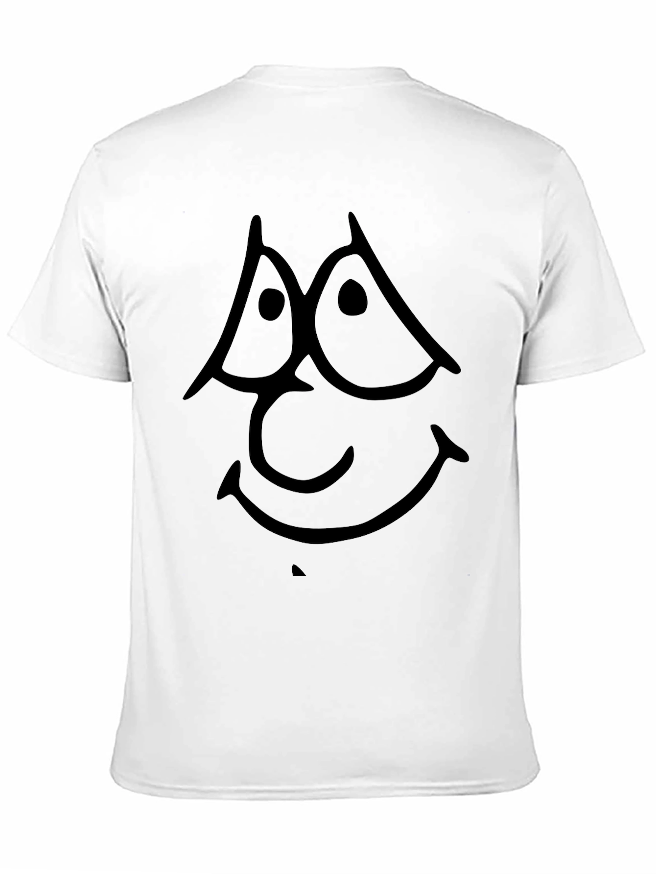 Cartoon Face Black T-Shirt