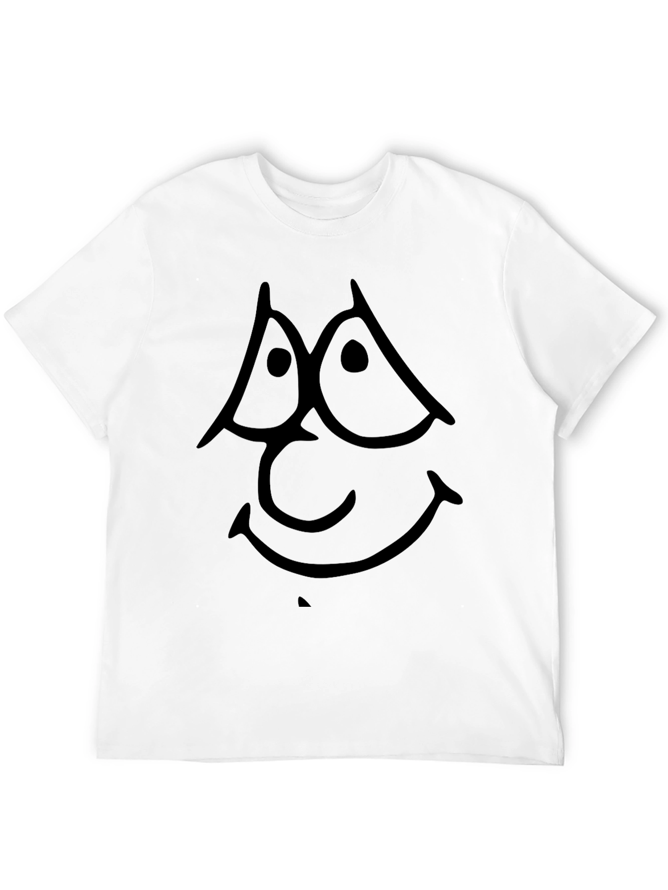 Cartoon Face Black T-Shirt