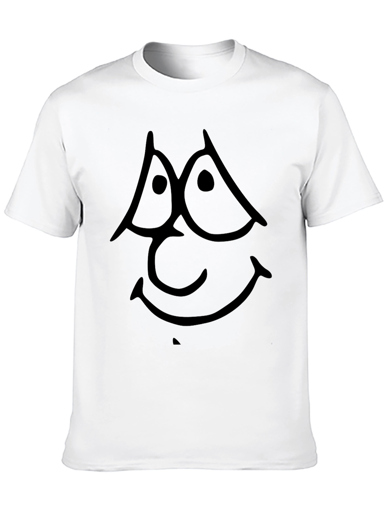Cartoon Face Black T-Shirt