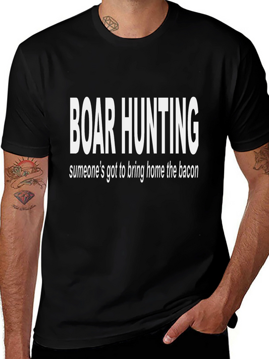 Boar Hunting T-Shirt - Funny Bacon Hunter Tee