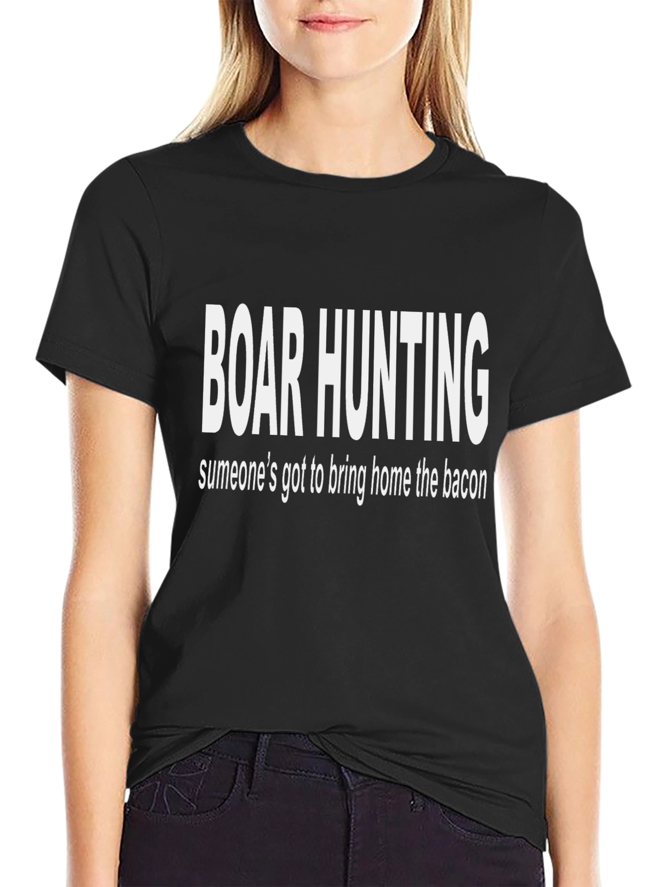 Boar Hunting T-Shirt - Funny Bacon Hunter Tee