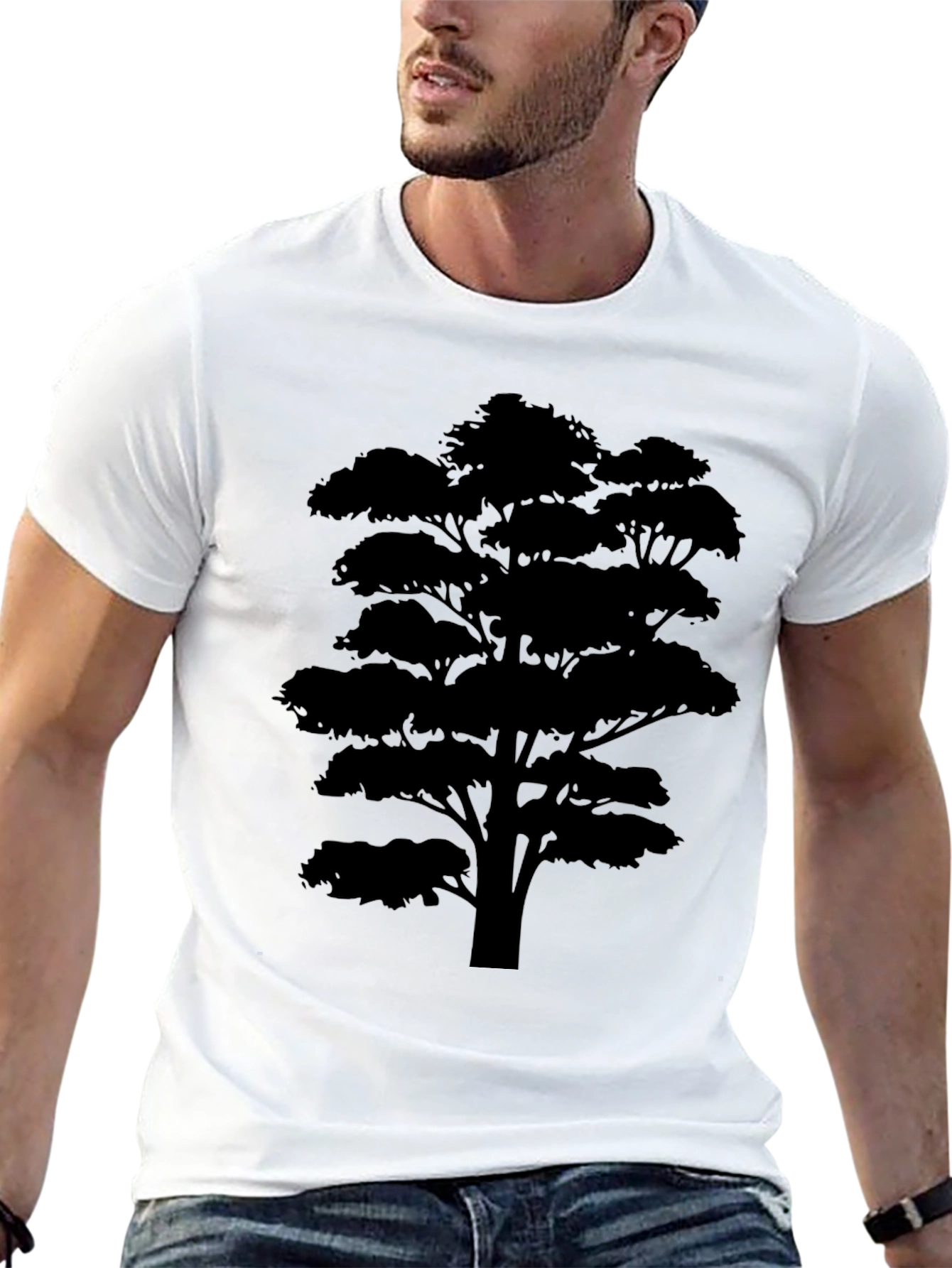 Tree Silhouette Black T-Shirt
