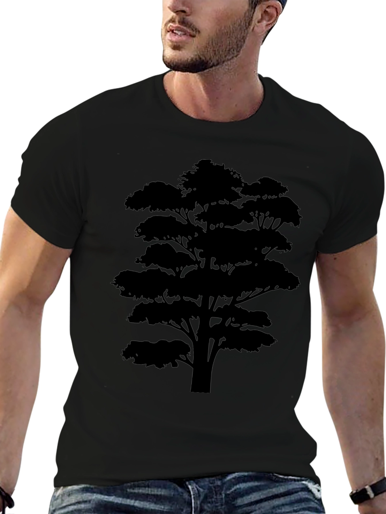 Tree Silhouette Black T-Shirt