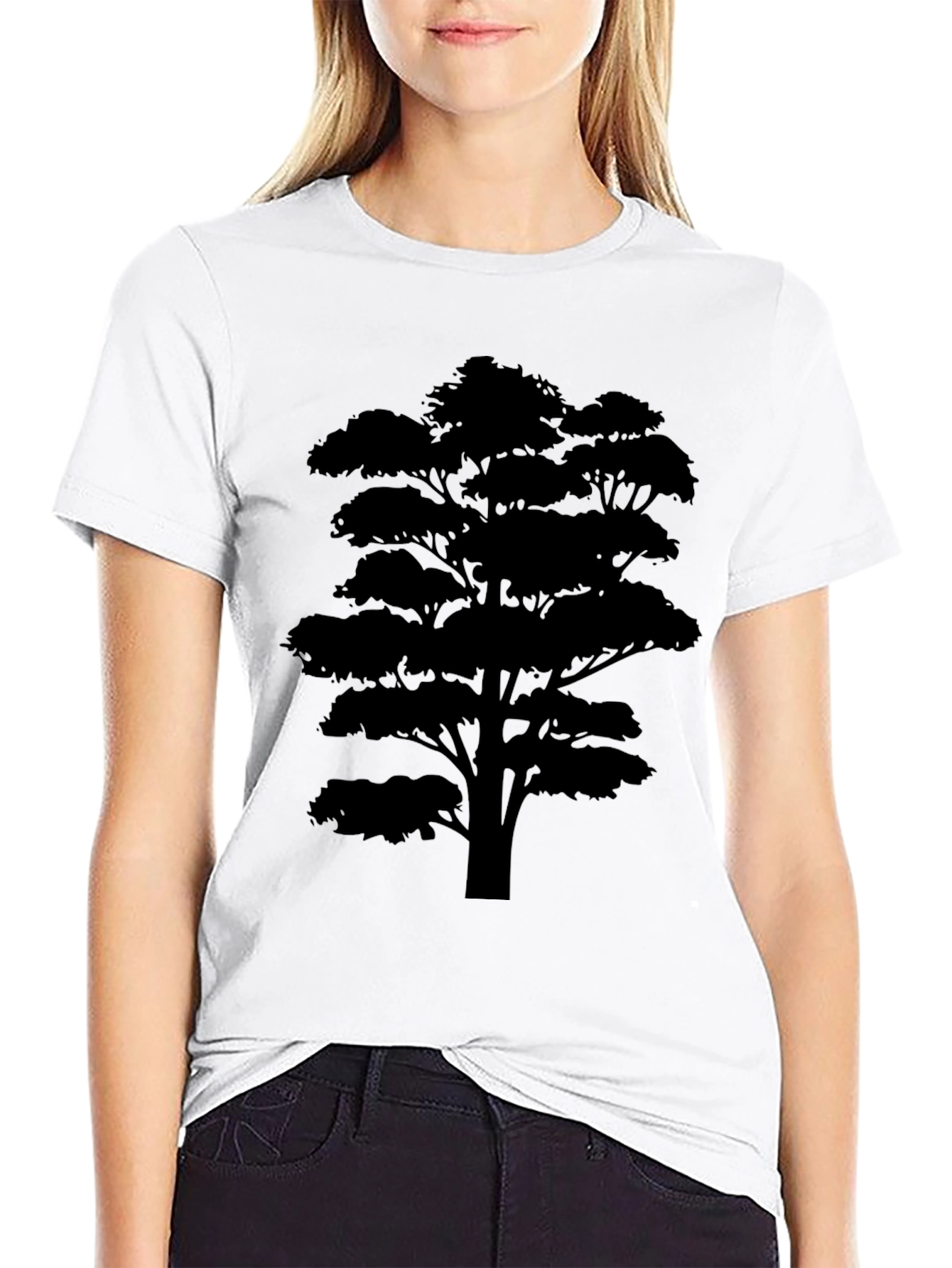 Tree Silhouette Black T-Shirt