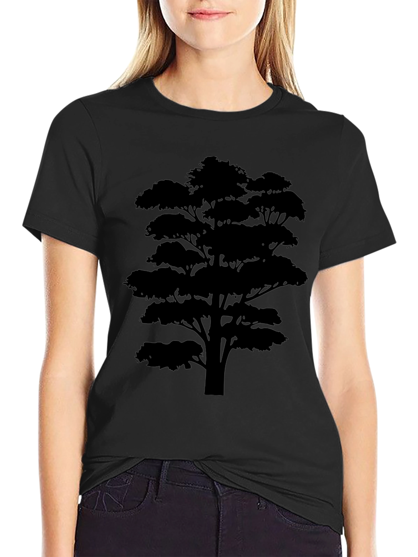 Tree Silhouette Black T-Shirt