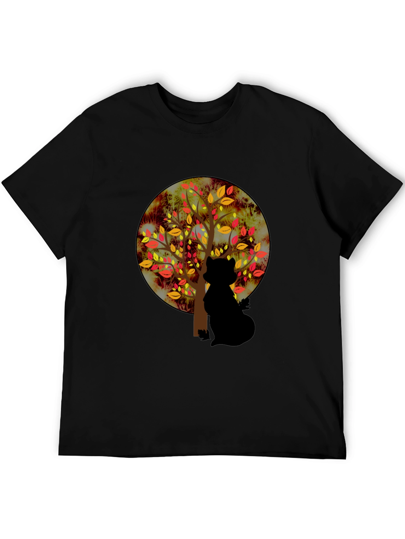 Autumn Cat Silhouette Tee