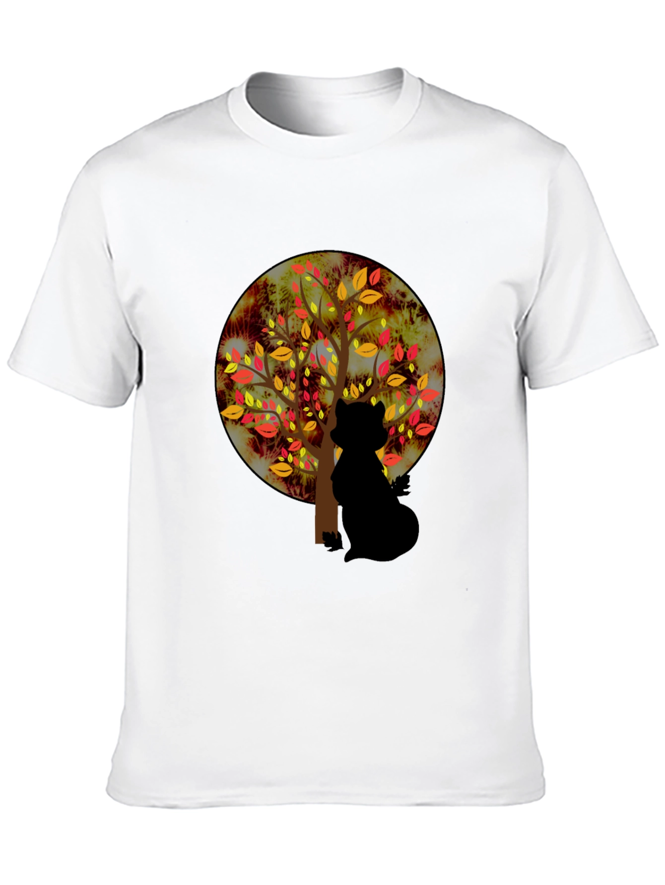 Autumn Cat Silhouette Tee