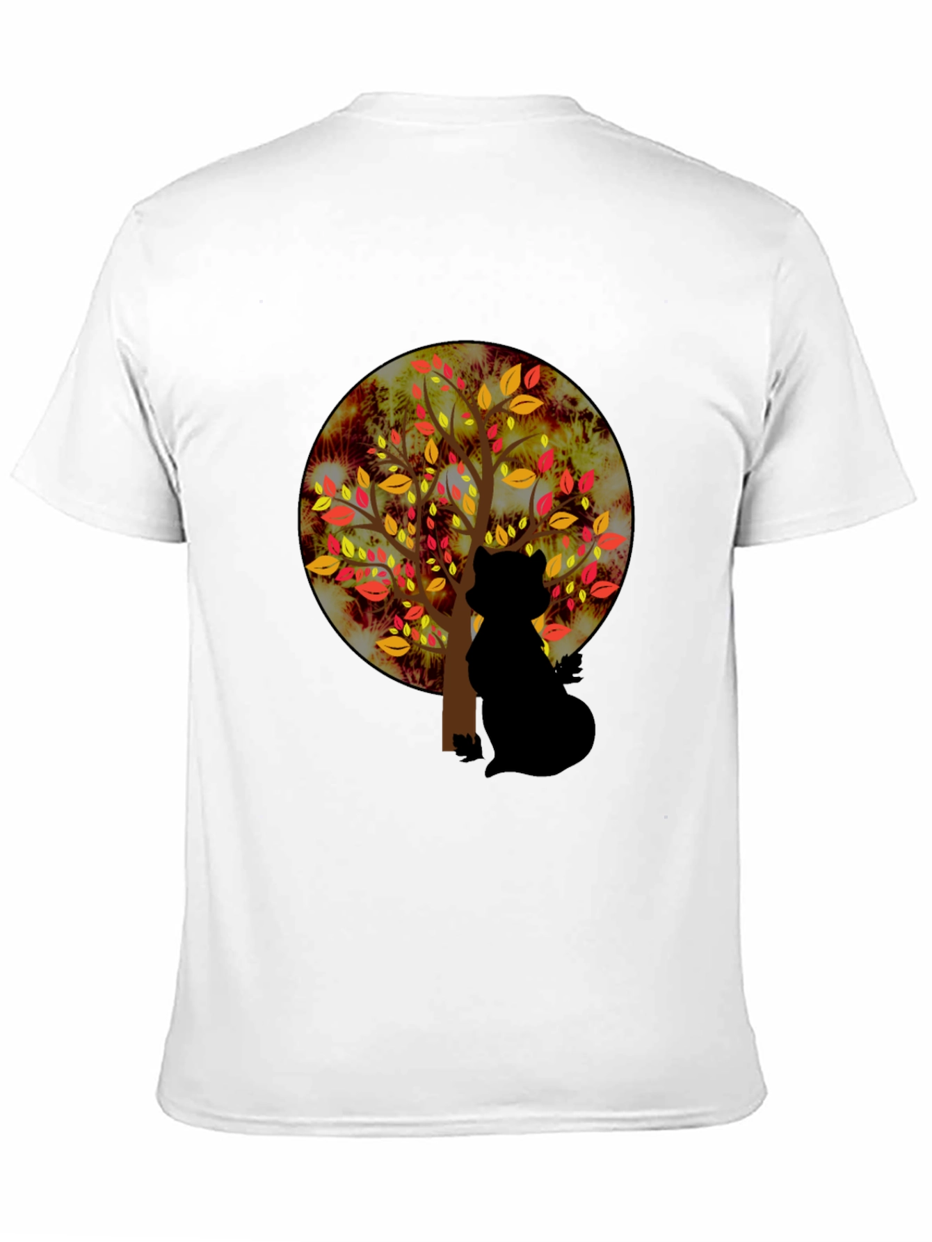 Autumn Cat Silhouette Tee