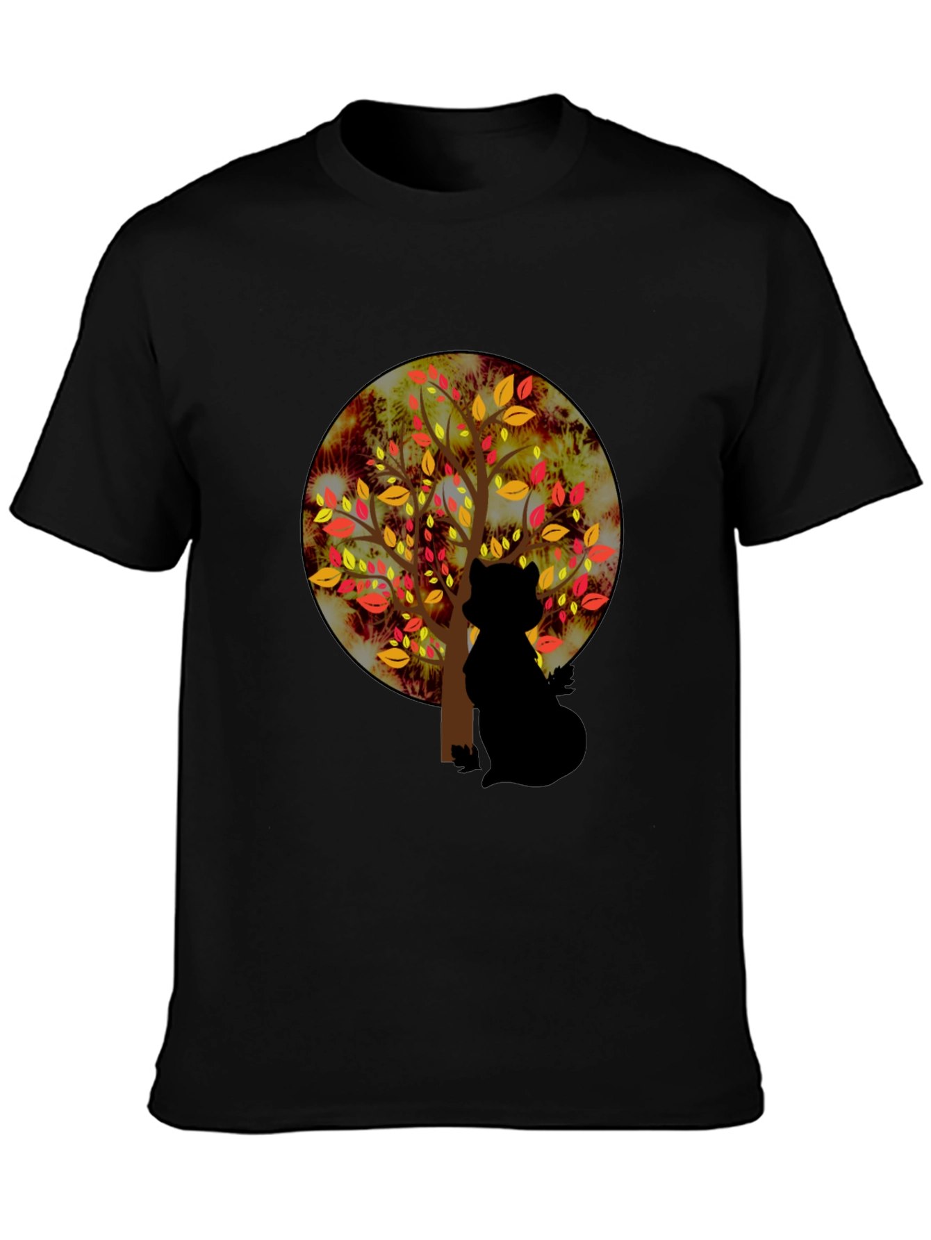 Autumn Cat Silhouette Tee