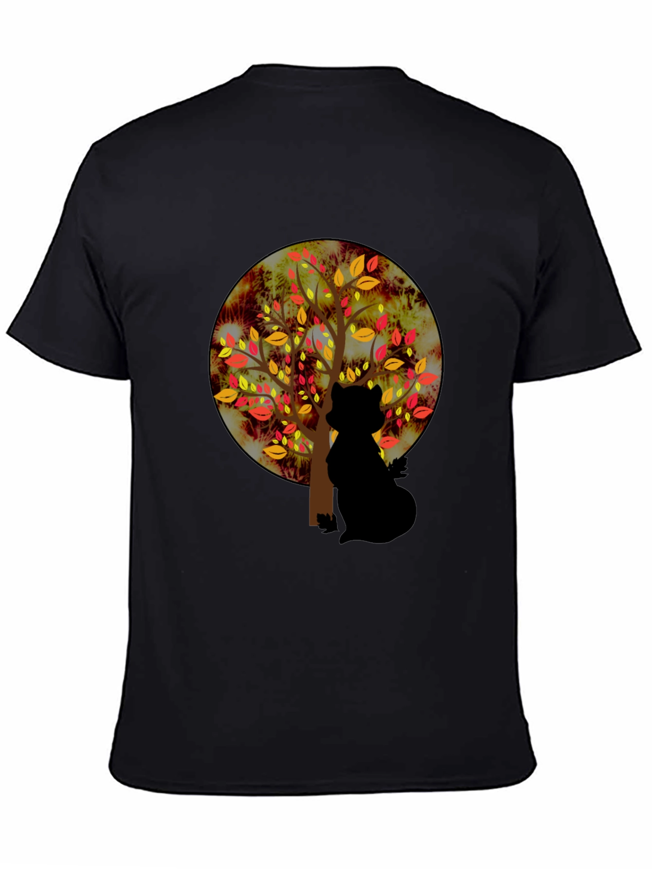 Autumn Cat Silhouette Tee