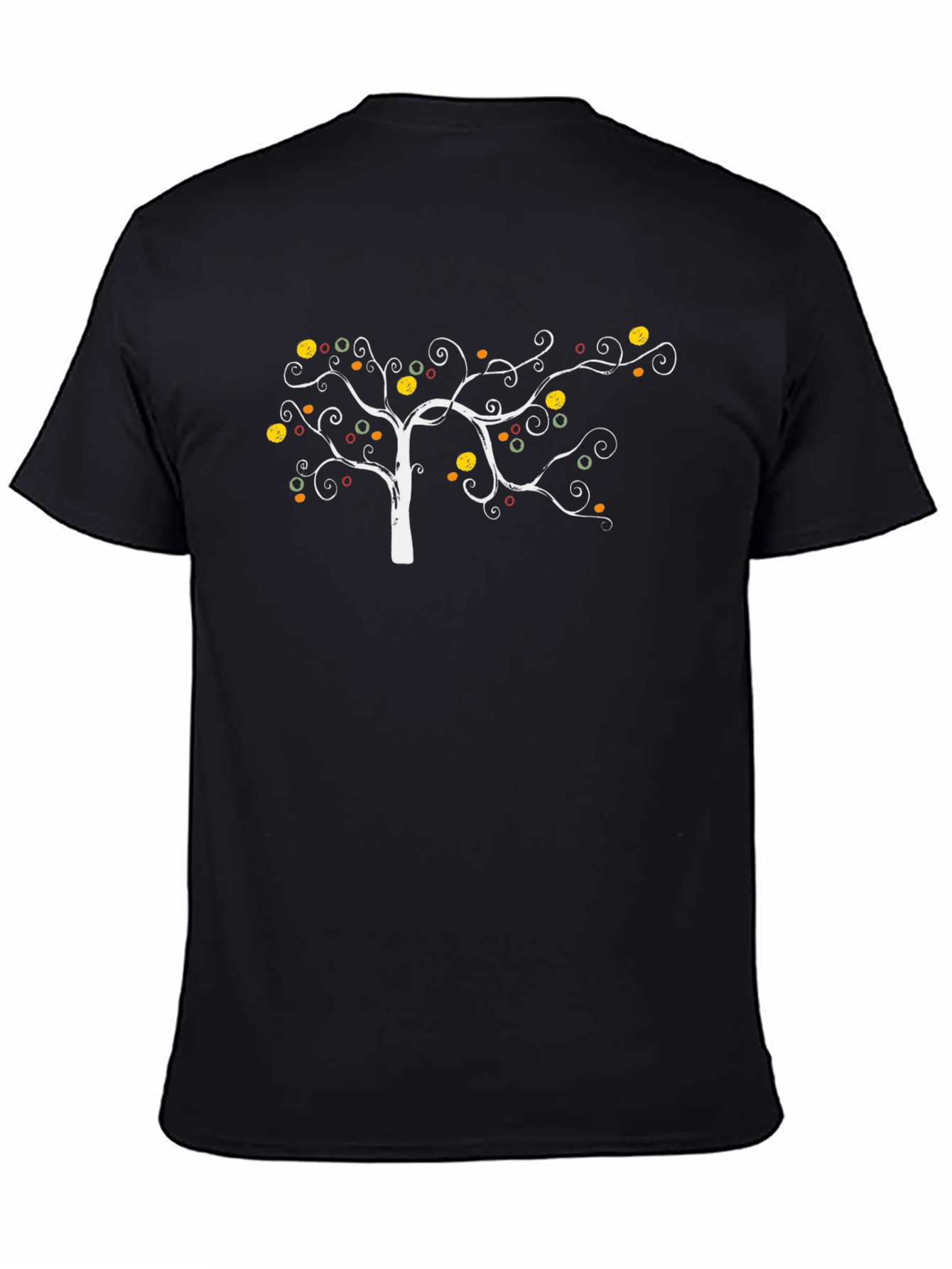 Whimsical Tree Graphic Tee - Black