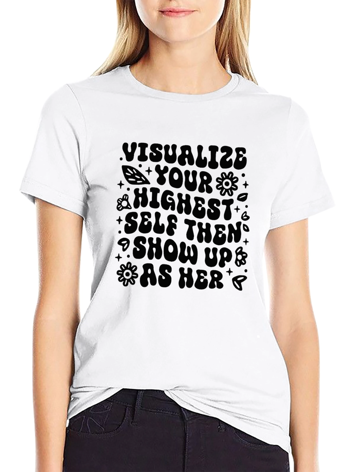 Visualize Your Highest Self Black T-Shirt