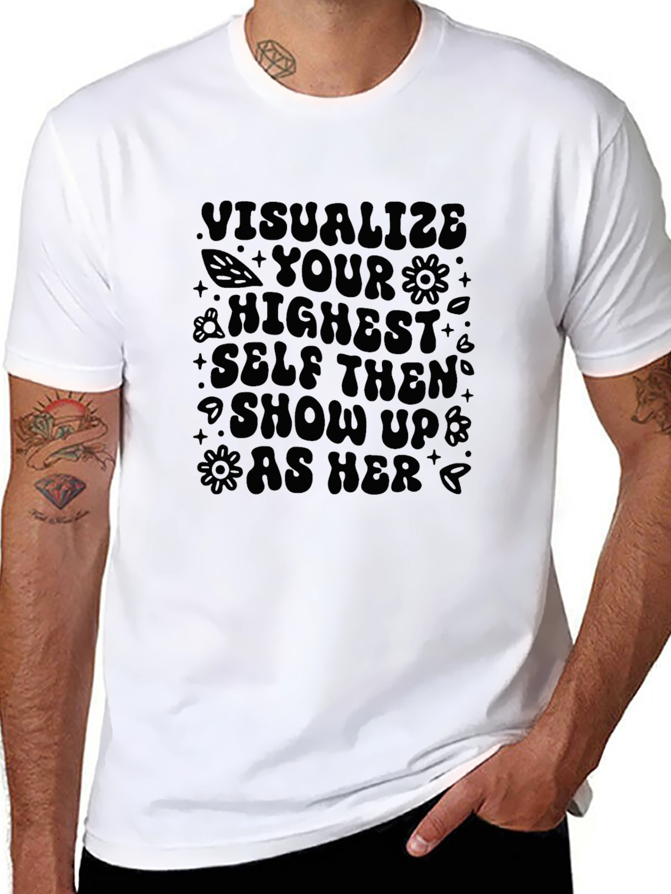 Visualize Your Highest Self Black T-Shirt