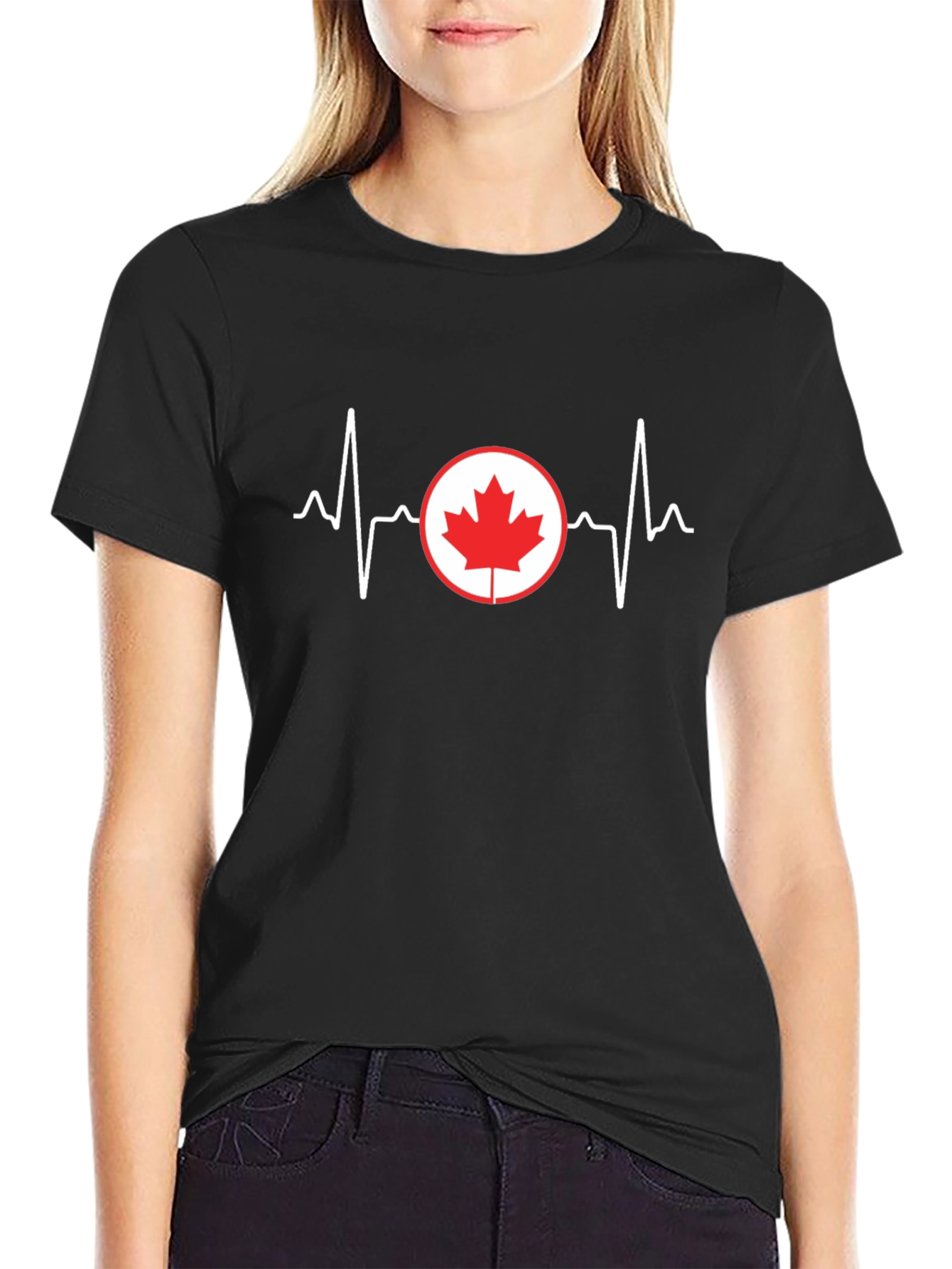 Canada Heartbeat T-Shirt - Patriotic Tee