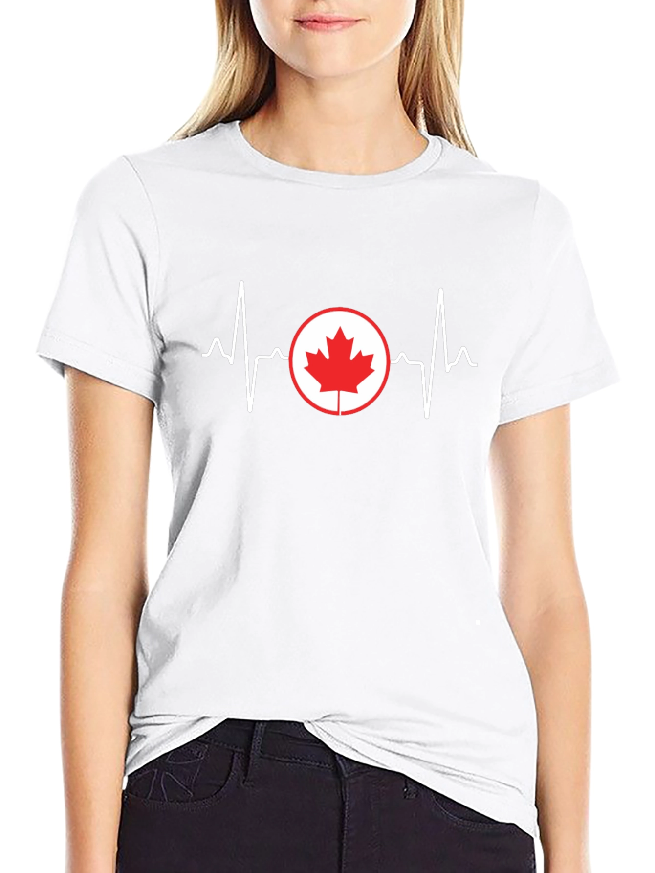 Canada Heartbeat T-Shirt - Patriotic Tee