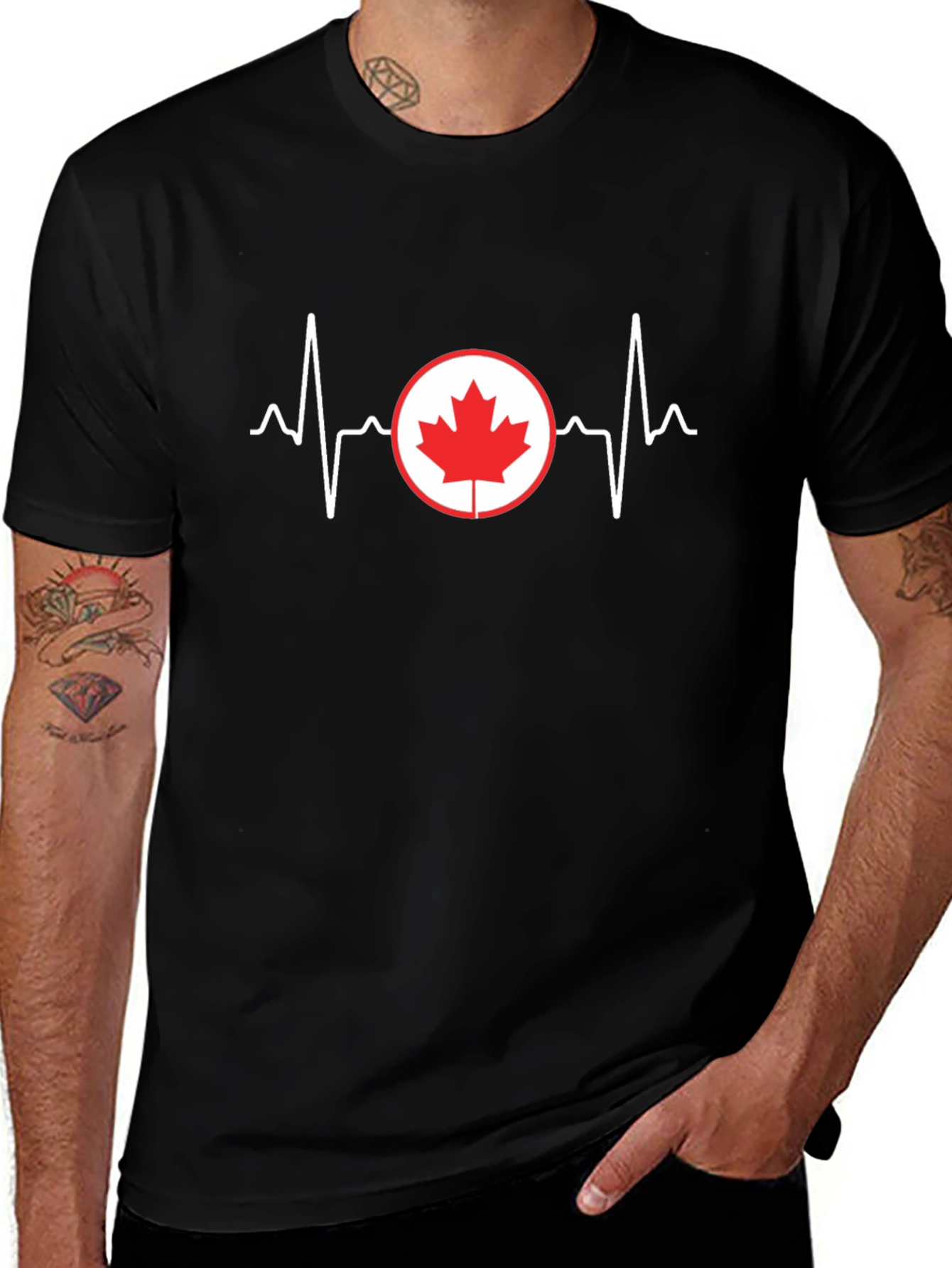 Canada Heartbeat T-Shirt - Patriotic Tee