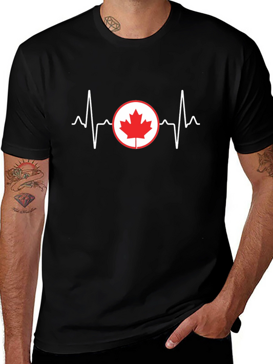 Canada Heartbeat T-Shirt - Patriotic Tee