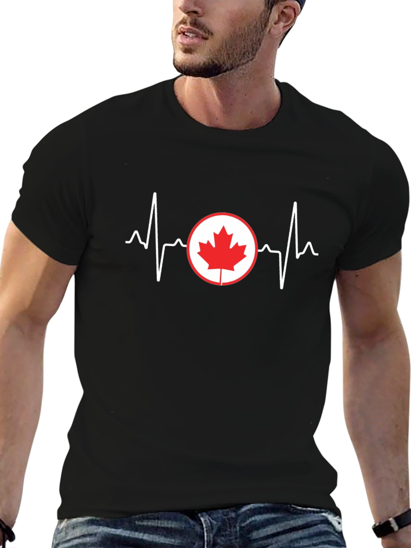 Canada Heartbeat T-Shirt - Patriotic Tee