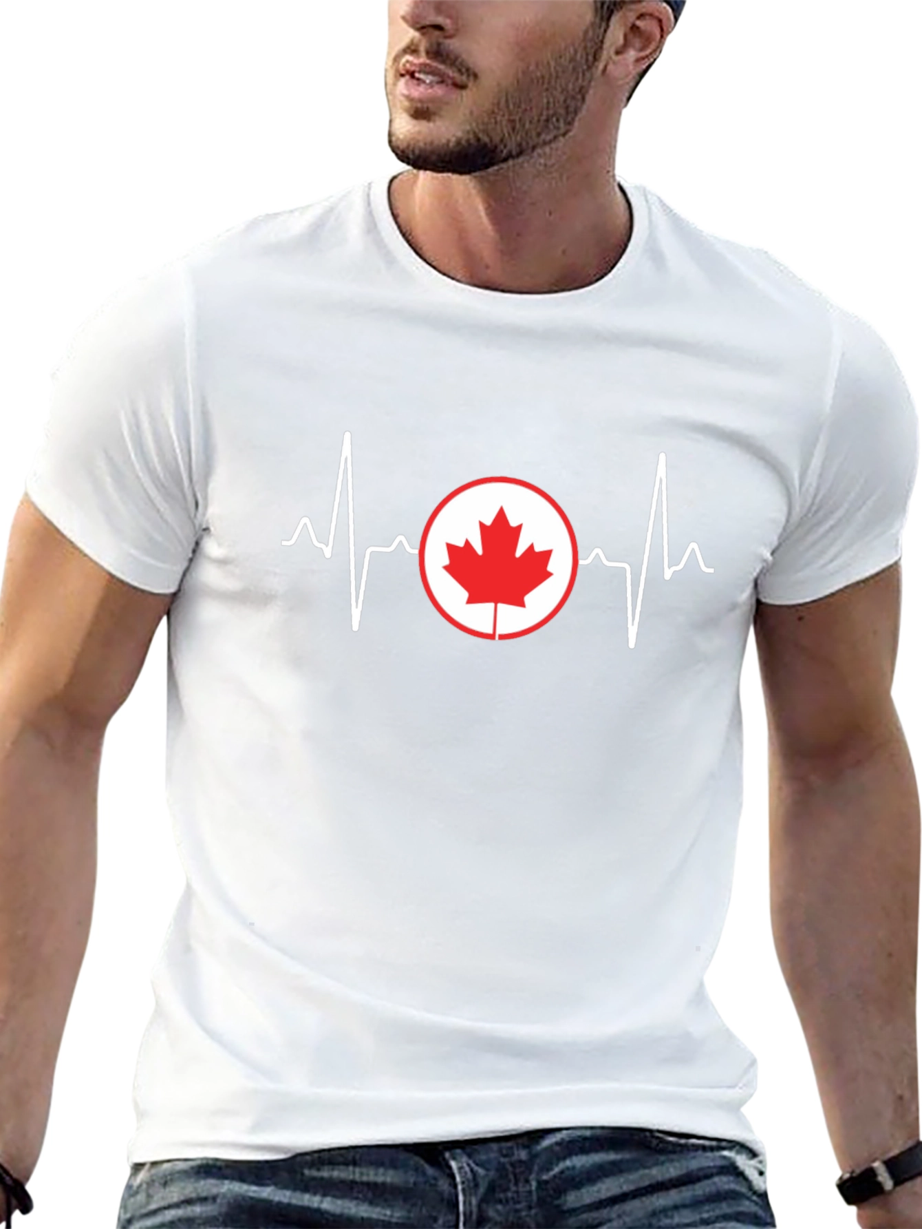 Canada Heartbeat T-Shirt - Patriotic Tee