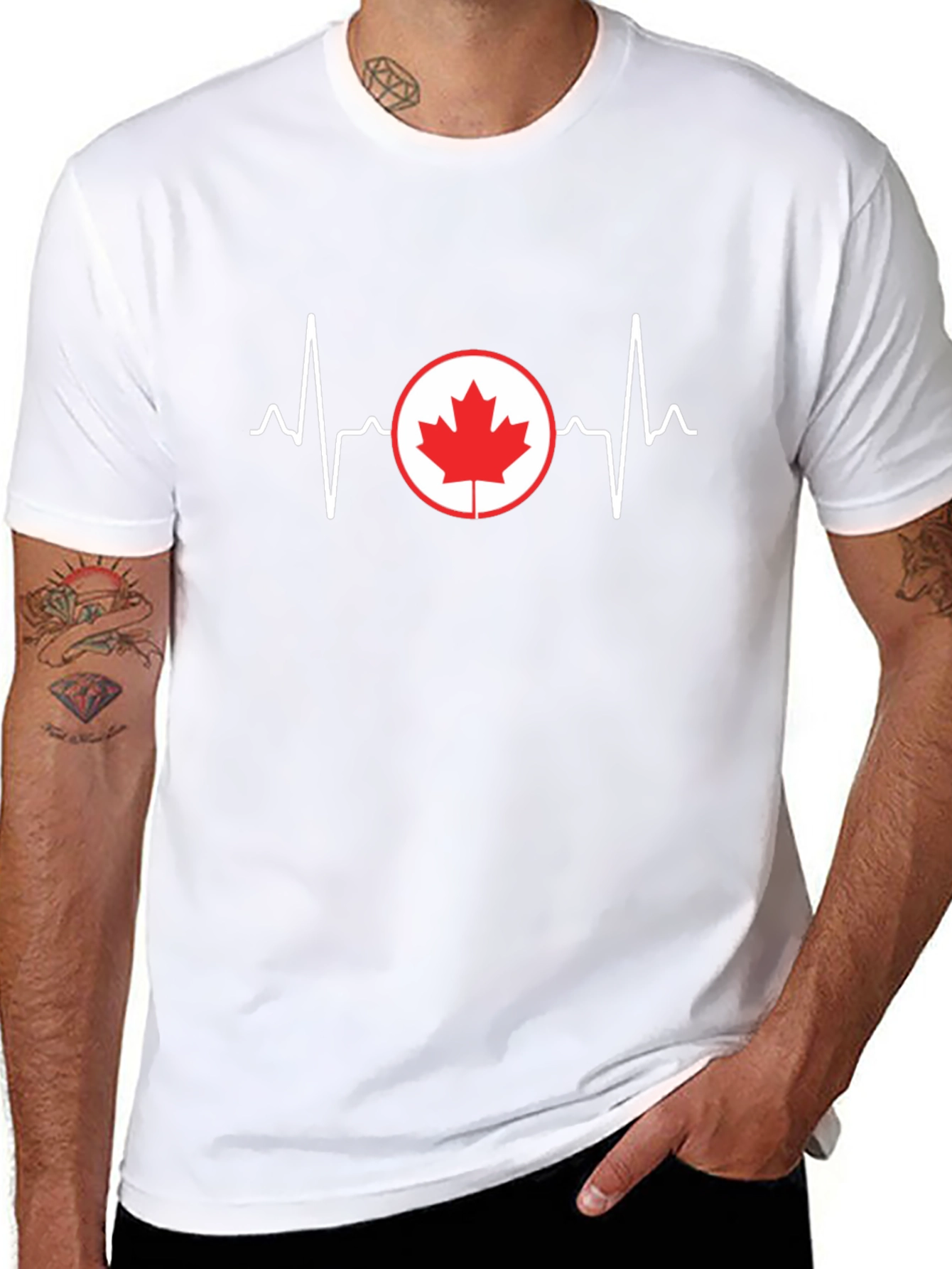 Canada Heartbeat T-Shirt - Patriotic Tee
