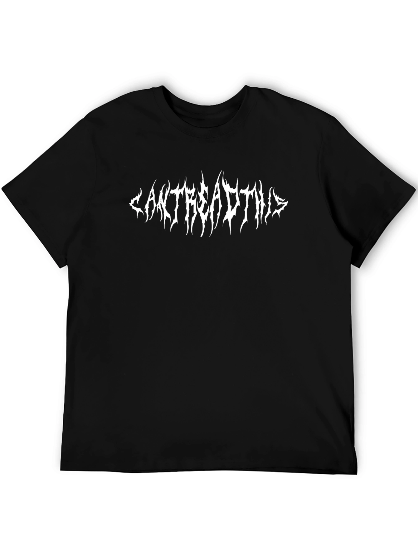 Black T-Shirt with White Graphic Text