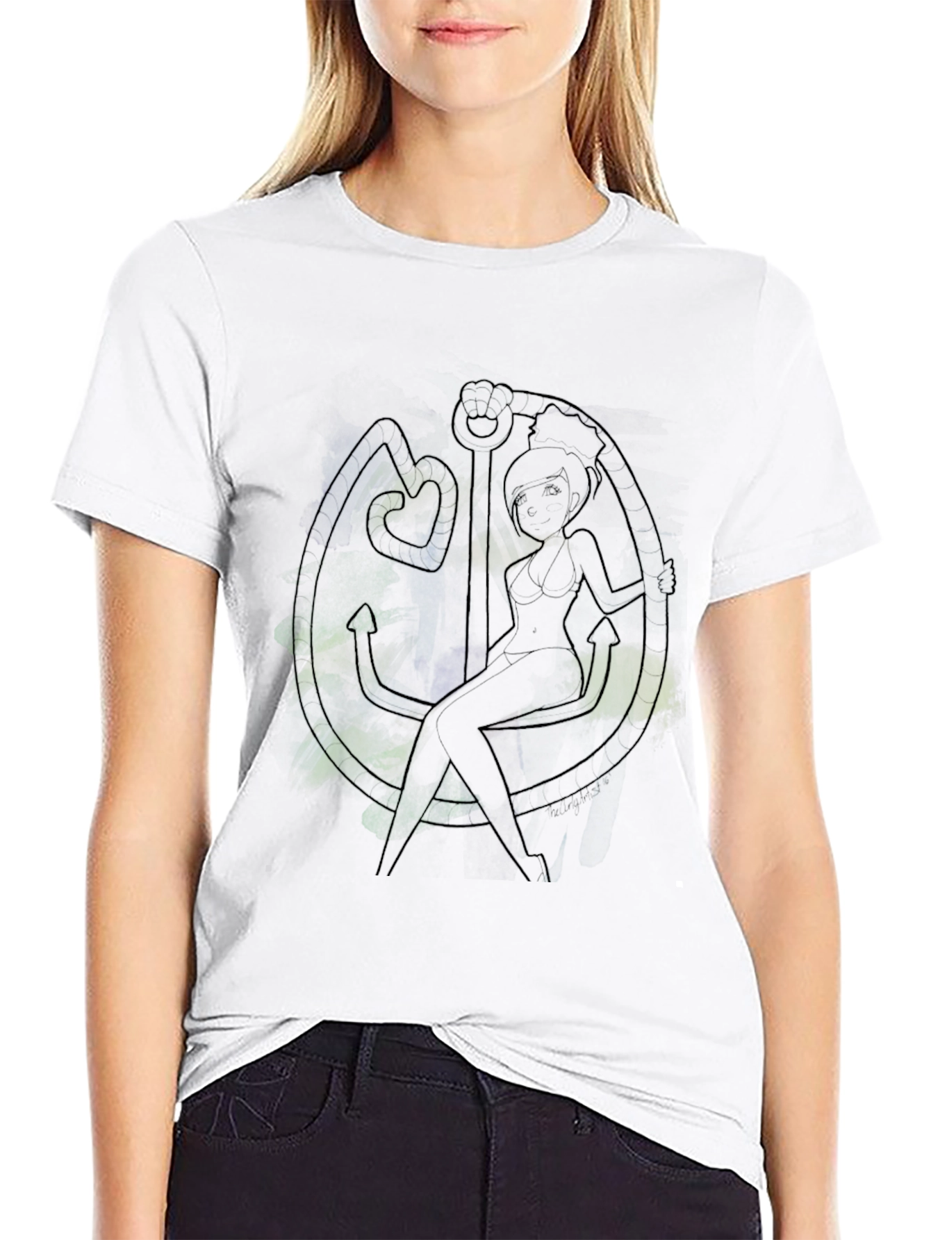 Anchor Pin-Up T-Shirt