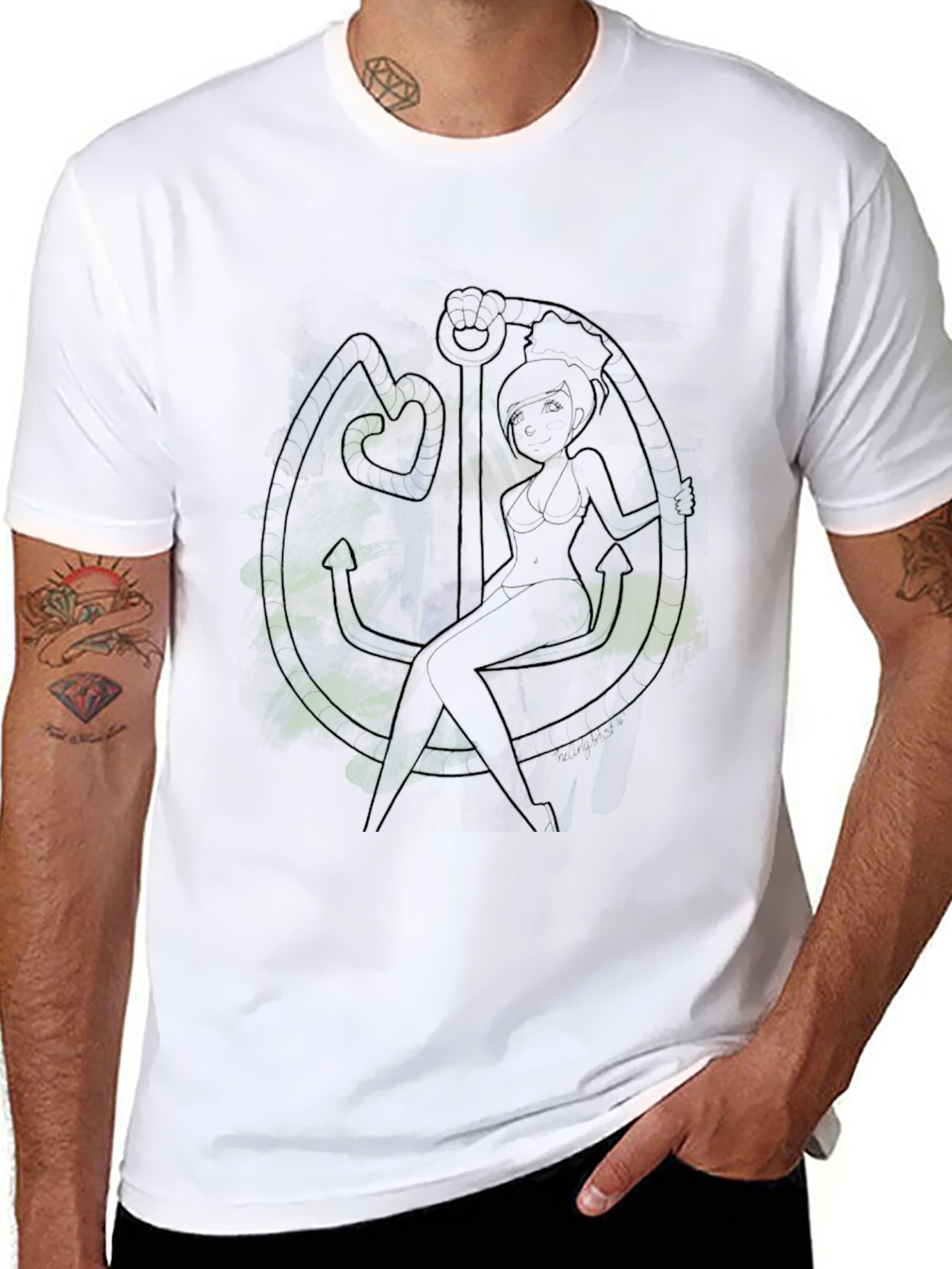 Anchor Pin-Up T-Shirt
