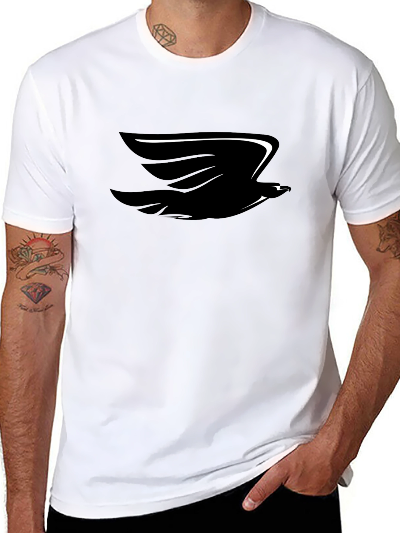 Black Eagle Graphic Tee - Mens Stylish Casual Shirt