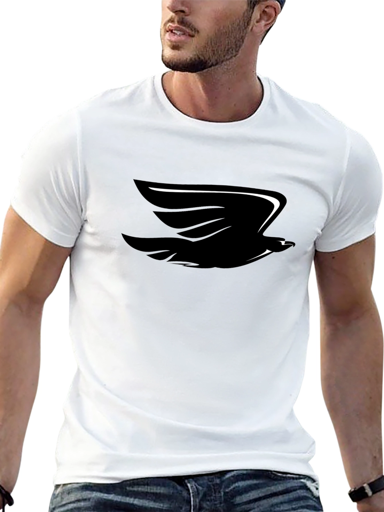 Black Eagle Graphic Tee - Mens Stylish Casual Shirt