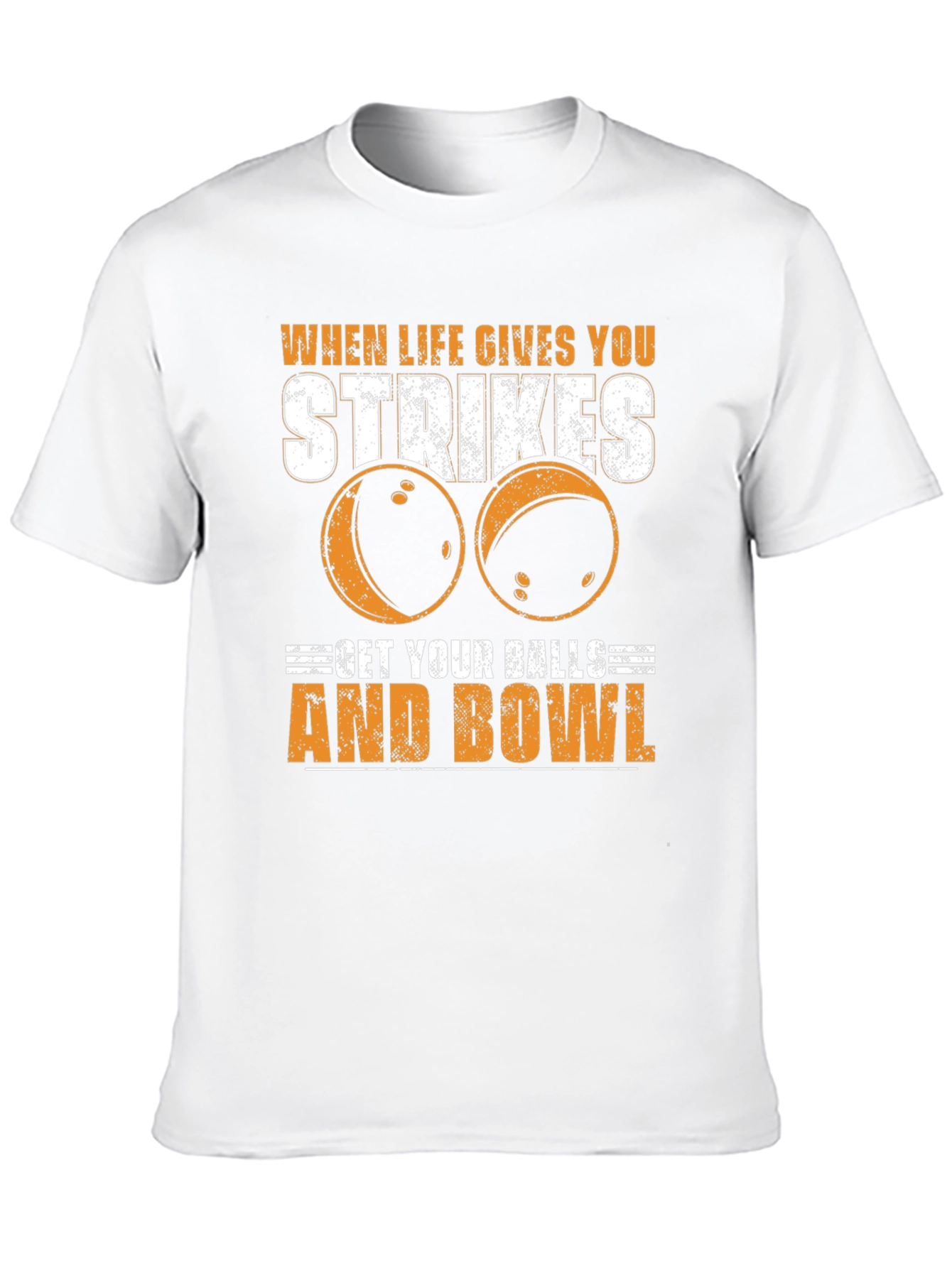 Bowling Strikes T-Shirt - Get Your Balls and Bowl