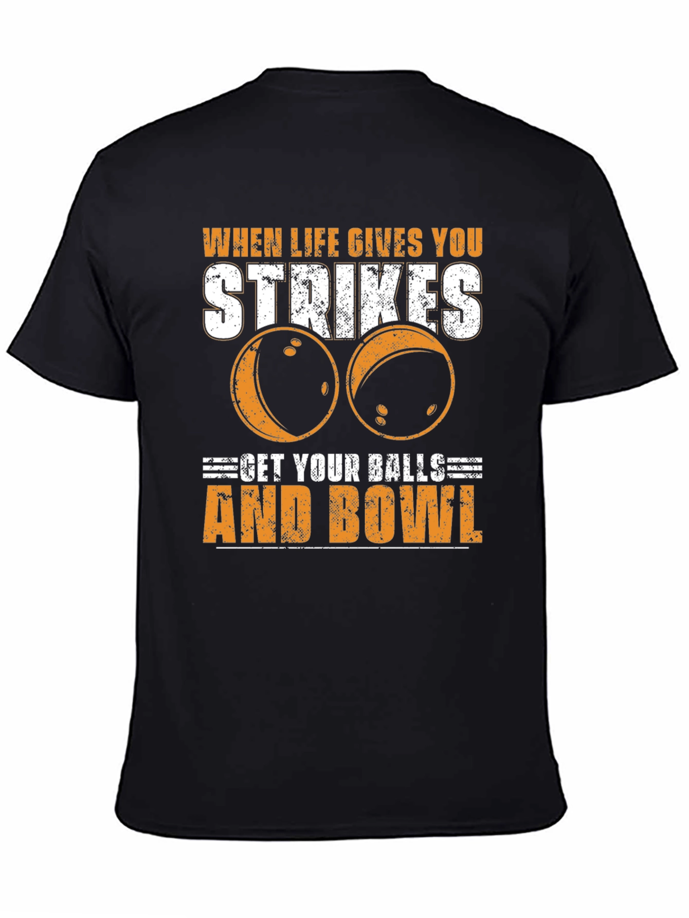 Bowling Strikes T-Shirt - Get Your Balls and Bowl