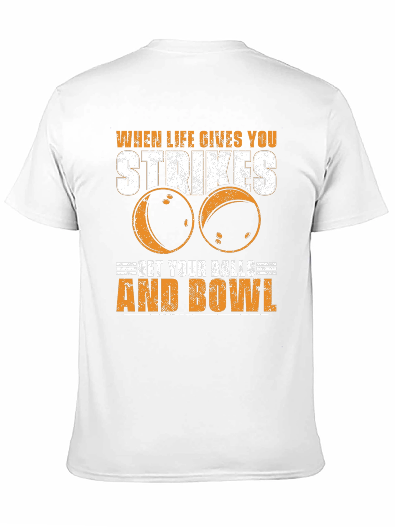 Bowling Strikes T-Shirt - Get Your Balls and Bowl