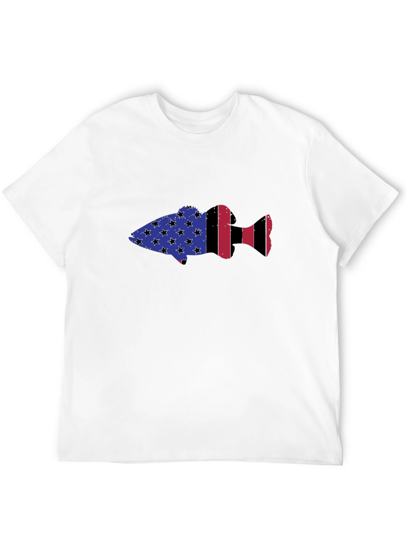 USA Flag Fish Graphic T-Shirt