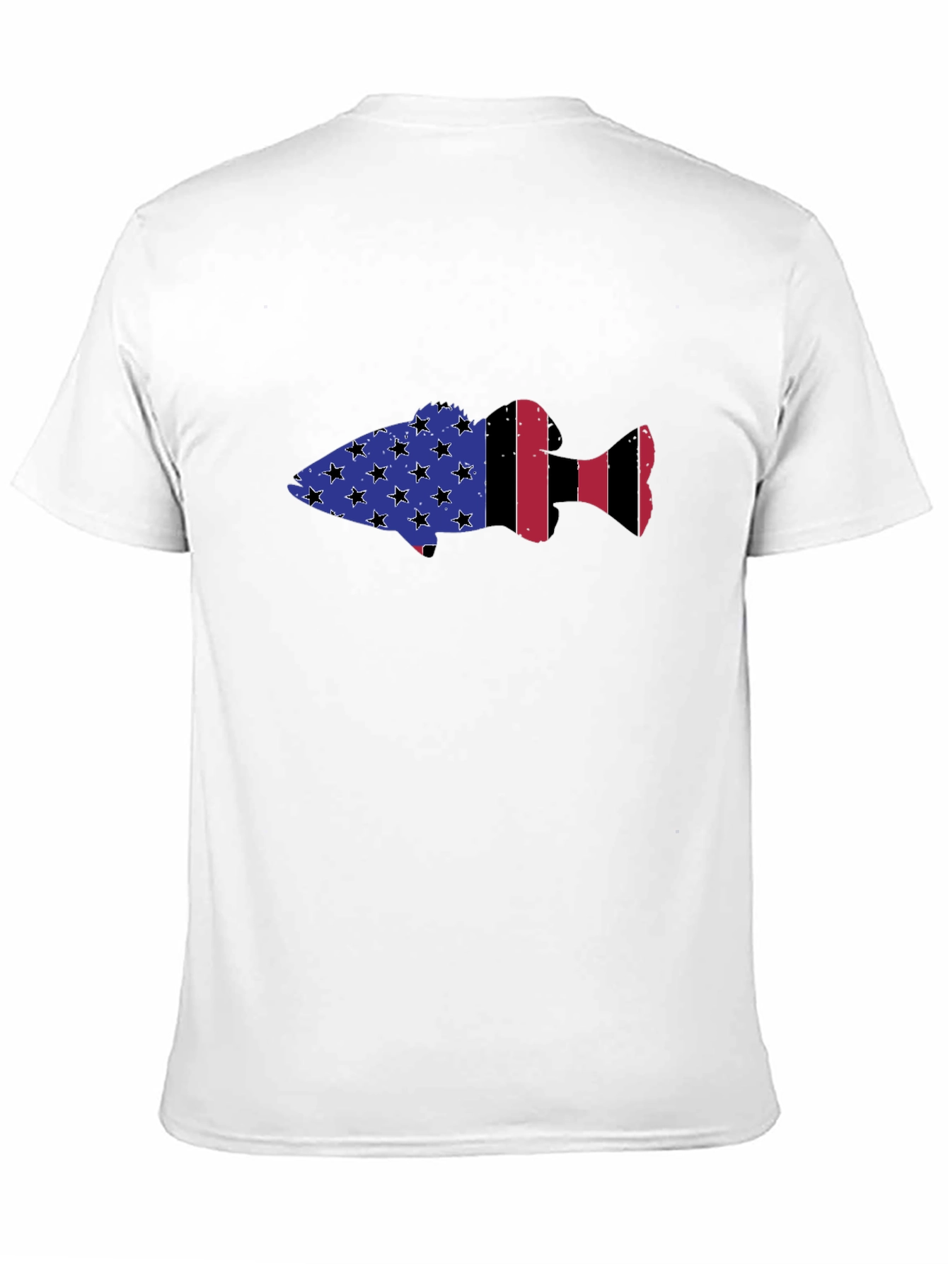 USA Flag Fish Graphic T-Shirt