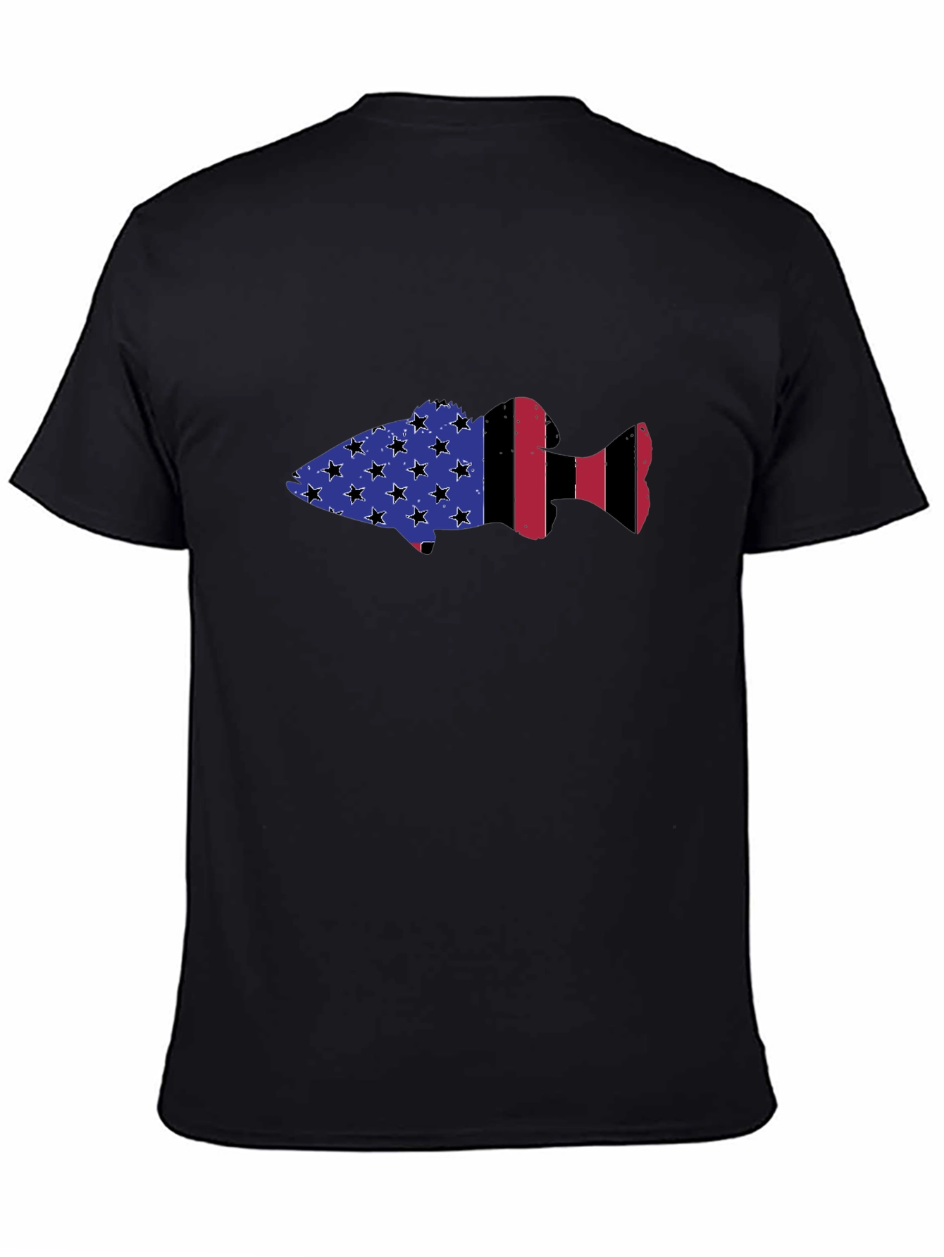 USA Flag Fish Graphic T-Shirt