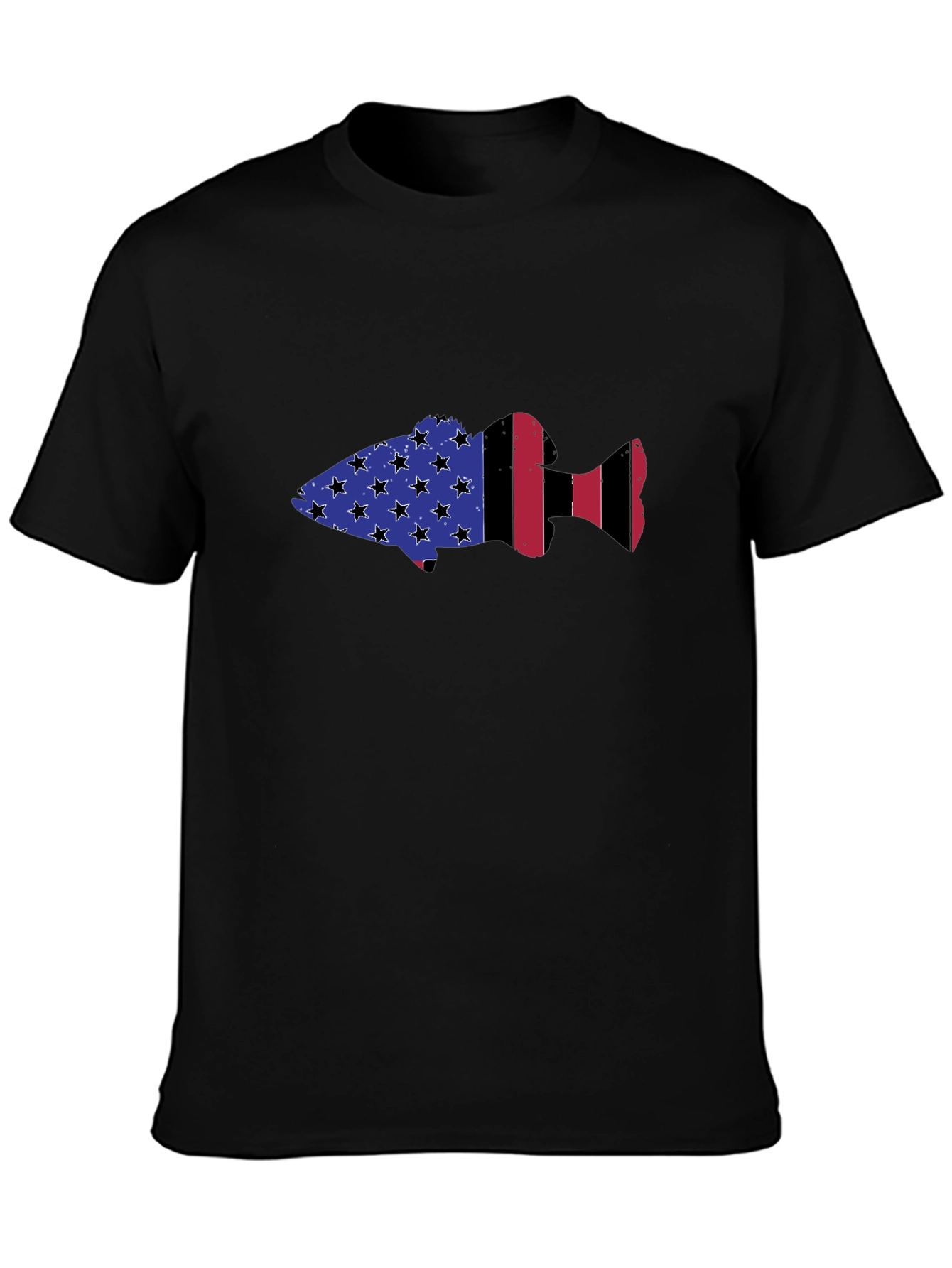 USA Flag Fish Graphic T-Shirt