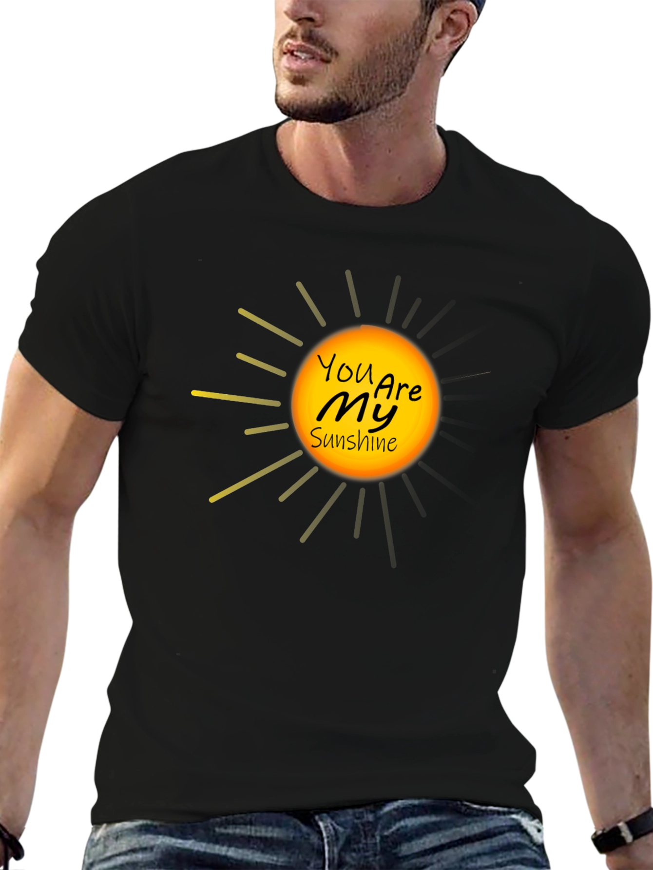 You Are My Sunshine Black Graphic Tee